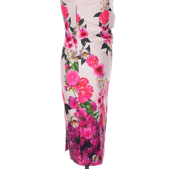 NWT Lindy Bop UK spring Easter pink flower dress, US 6 - Picture 4 of 7